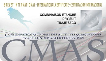 Dry suit Specialty course training, CMAS eLearning